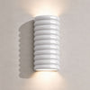 Applique murale LED Riff en céramique, blanc brillant, hauteur 25 cm
