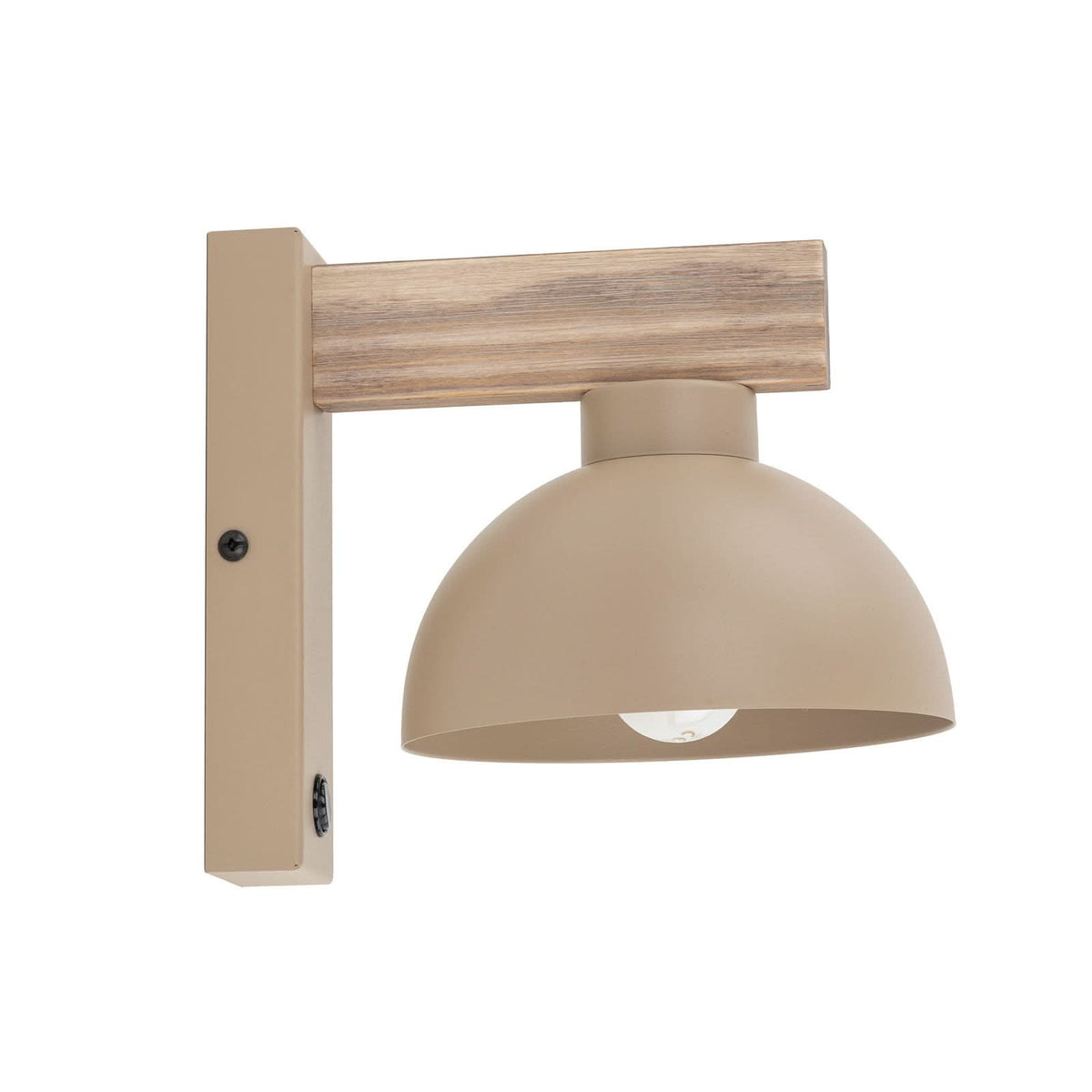 Applique murale Oslo en bois, sable, hauteur 20 cm