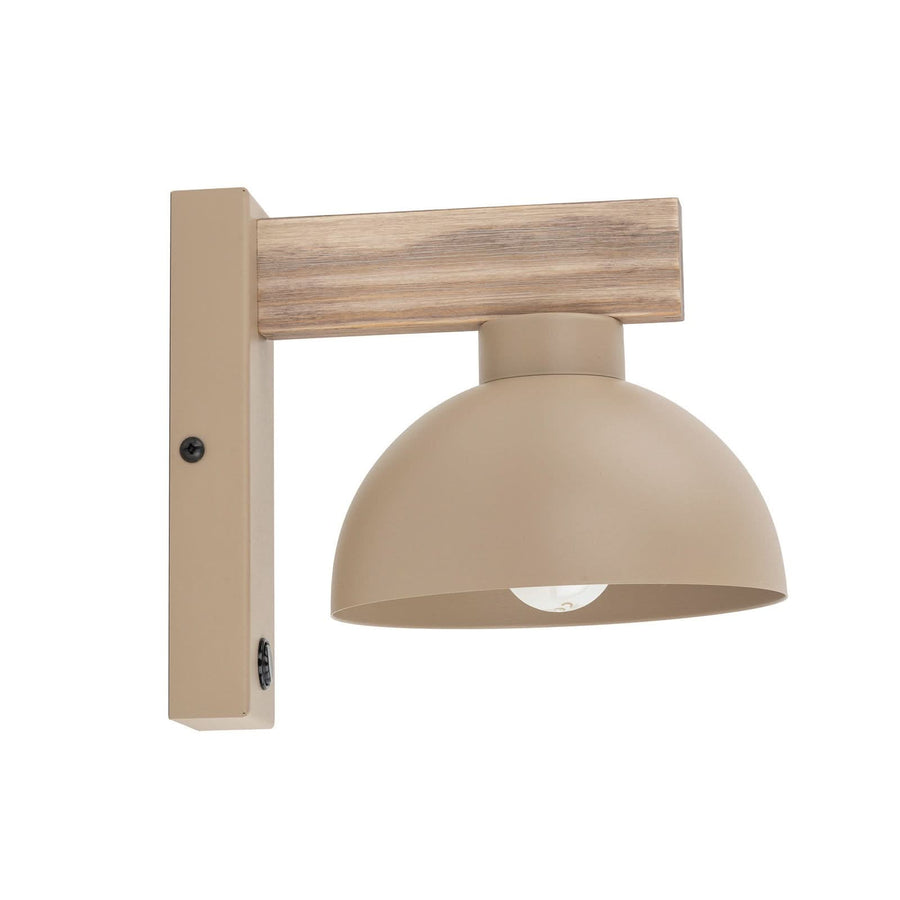 Applique murale Oslo en bois, sable, hauteur 20 cm