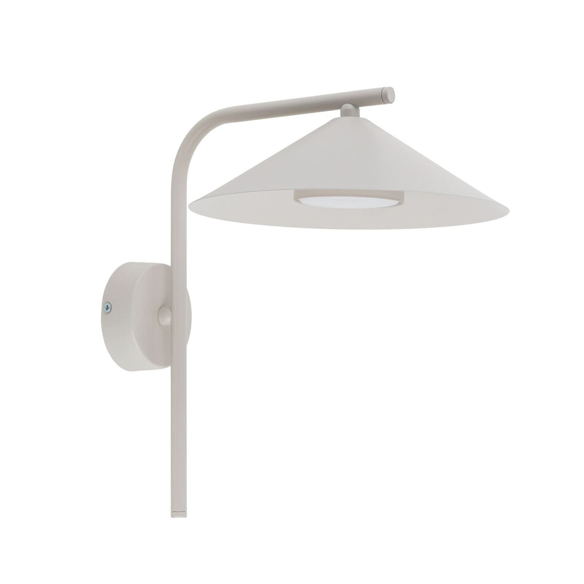 Applique murale Lume S en métal, gris et beige, hauteur 30,5 cm