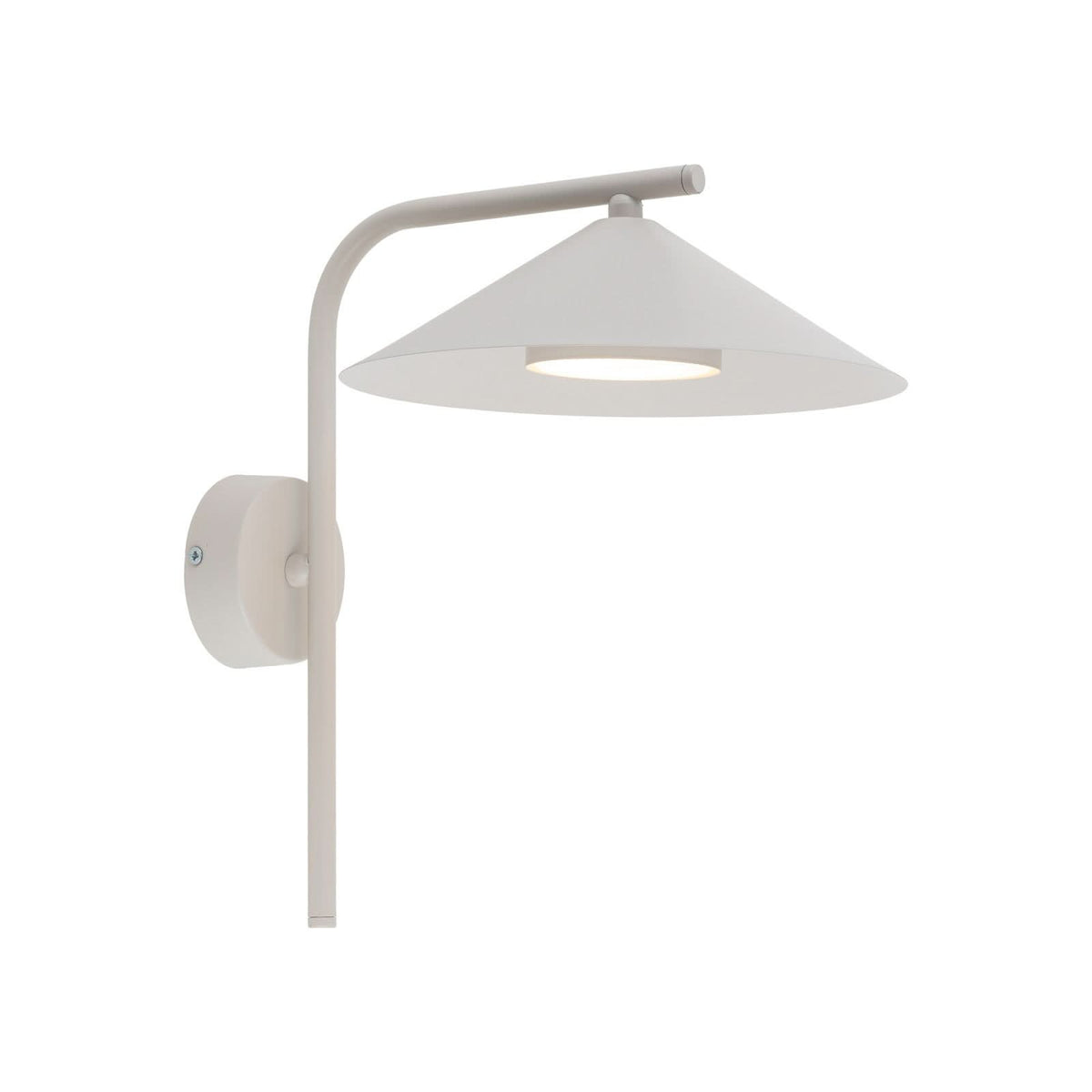 Applique murale Lume S en métal, gris et beige, hauteur 30,5 cm