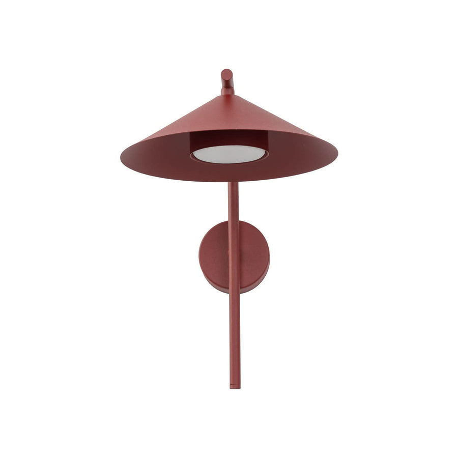Applique murale Lume S en métal, rouge, hauteur 30,5 cm