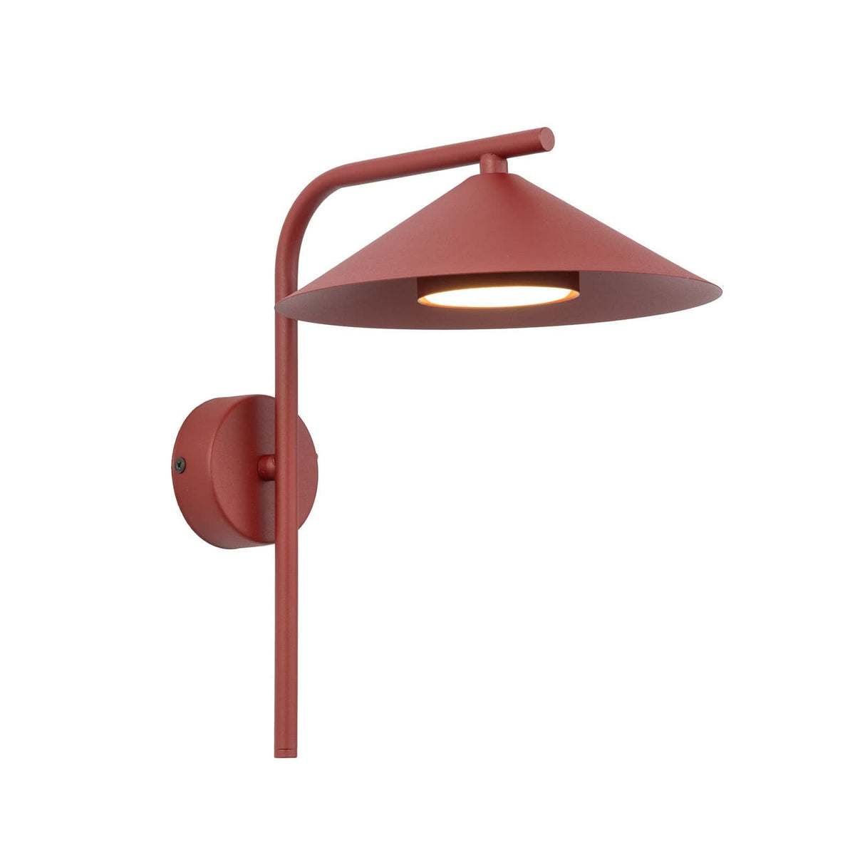 Applique murale Lume S en métal, rouge, hauteur 30,5 cm