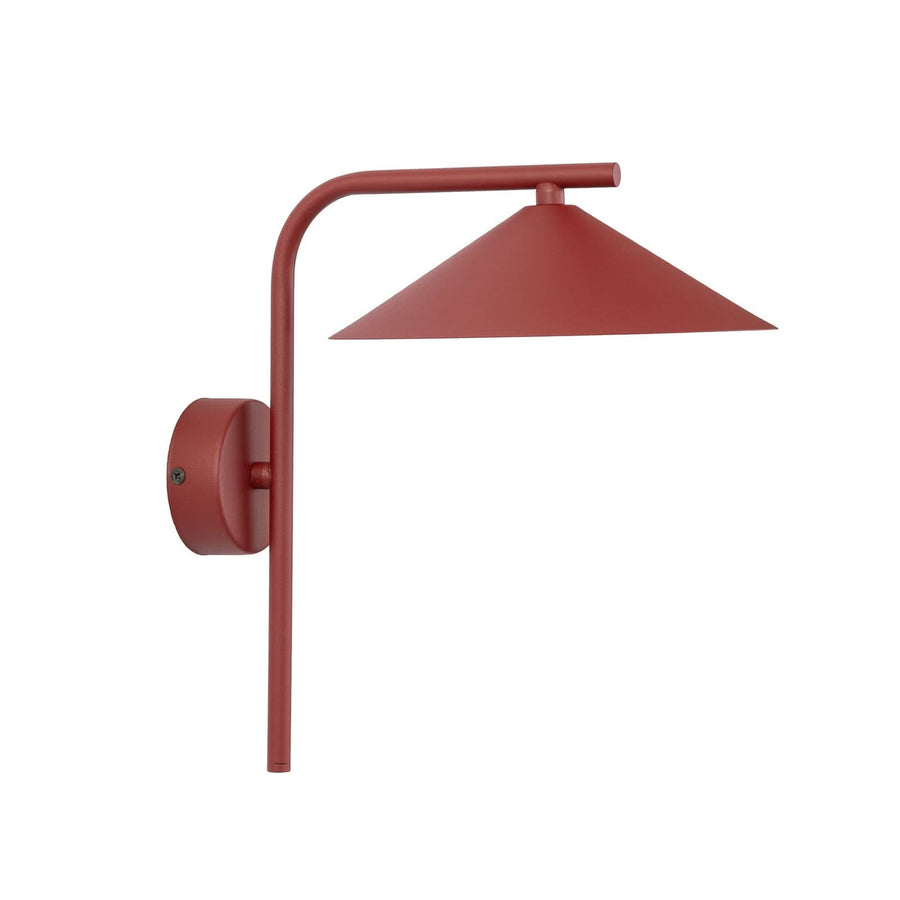 Applique murale Lume S en métal, rouge, hauteur 30,5 cm