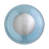 Applique murale Horizon Surface en verre, bleu et argenté brillant, Ø 21 cm