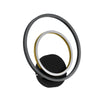 Applique murale LED Lanacera en acier, noir et doré, hauteur 32,5 cm