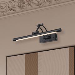 Applique murale LED rechargeable Herron en acier, noir mat et blanc, hauteur 5,5 cm