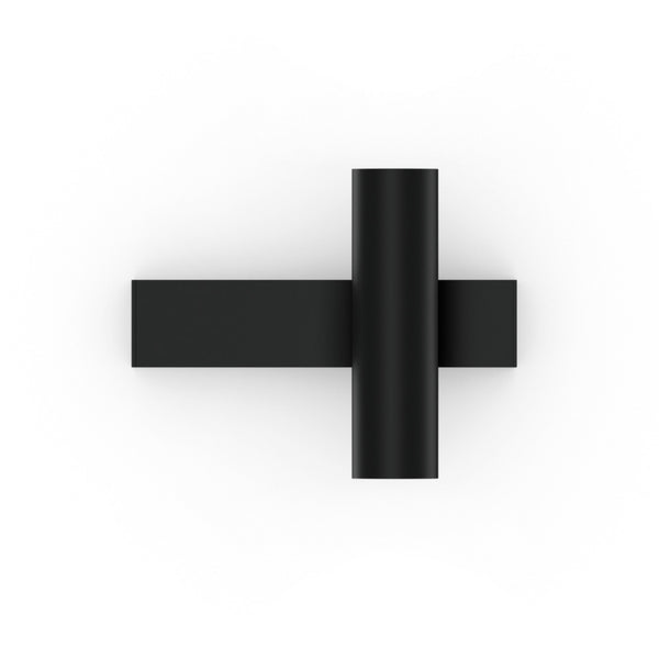 Applique murale LED Ceno 2.0 en aluminium, noir mat, Ø 3,5 cm