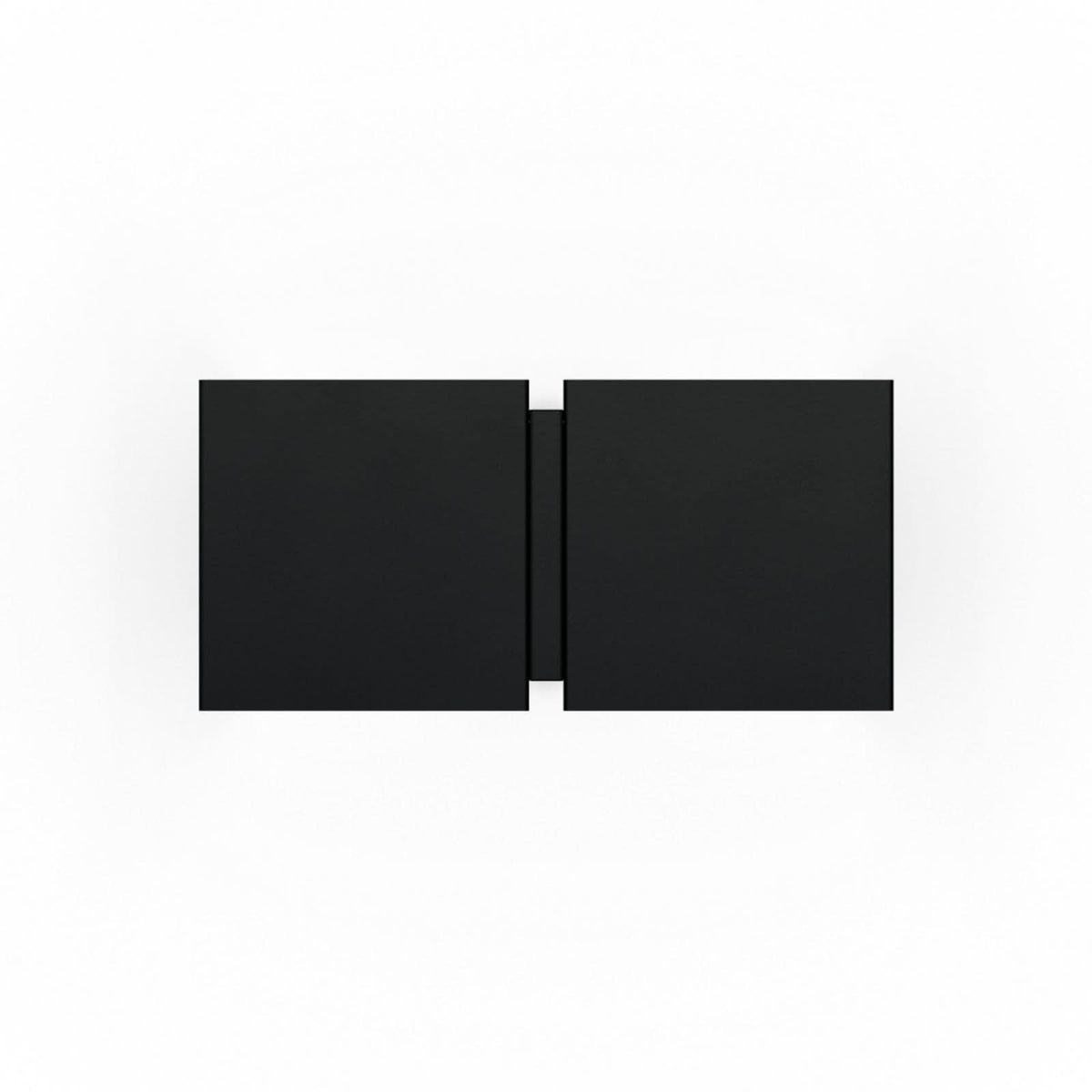 Applique murale CG Square en acier, noir mat, 2 lumières, hauteur 10 cm