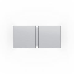 Applique murale CG Square en acier, aluminium brossé, 2 lumières, hauteur 10 cm