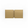 Applique murale CG Square en acier, beige brossé, 2 lumières, hauteur 10 cm