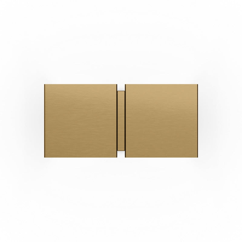 Applique murale CG Square en acier, beige brossé, 2 lumières, hauteur 10 cm