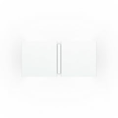 Applique murale CG Square en acier, blanc mat, 2 lumières, hauteur 10 cm