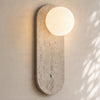 Applique murale Lumille en verre, beige structuré et blanc, hauteur 33 cm