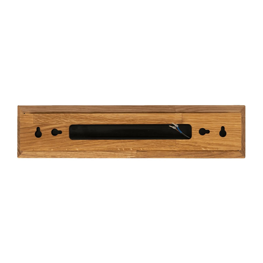 Applique murale LED Chile L en bois, chêne, hauteur 5 cm