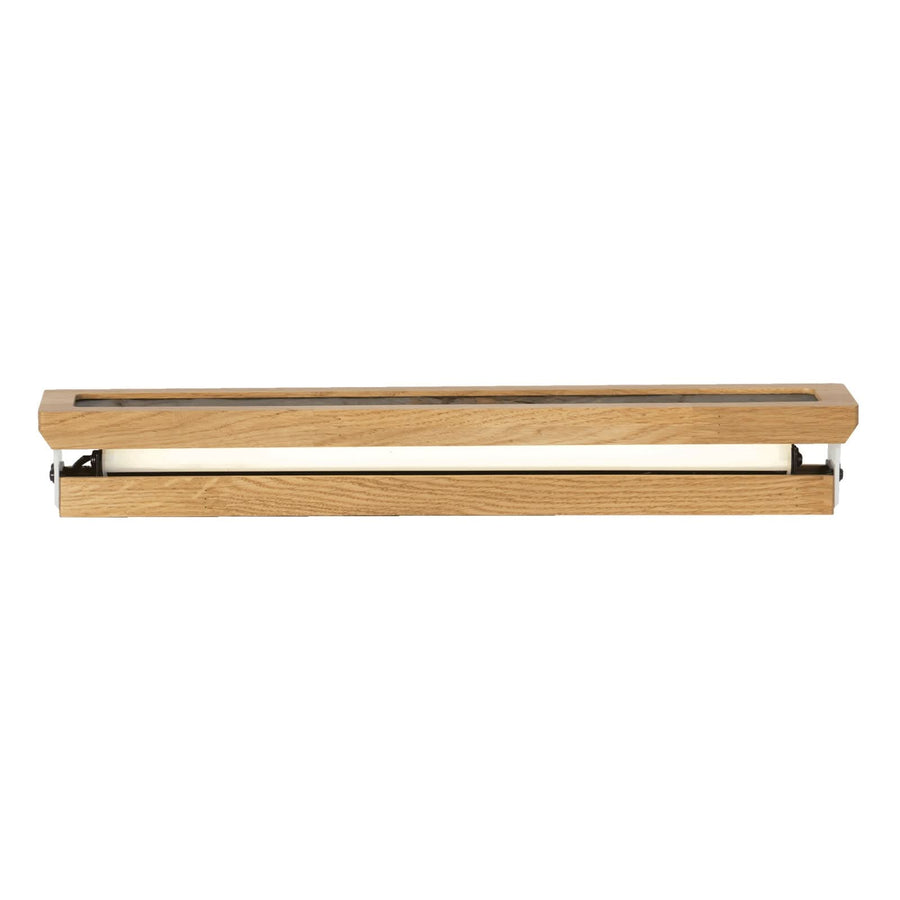 Applique murale LED Chile L en bois, chêne, hauteur 5 cm