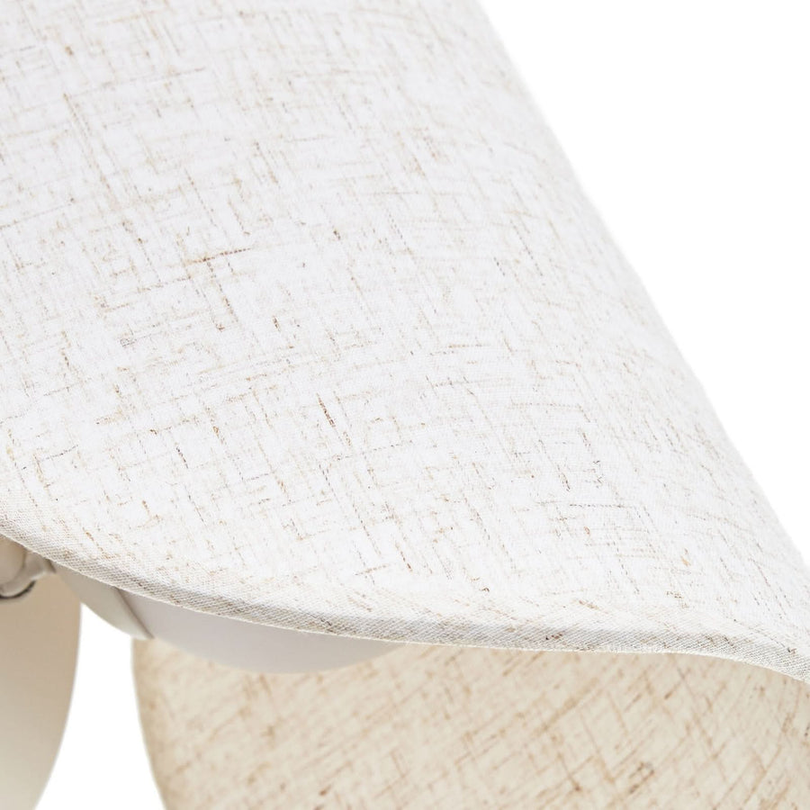 Applique murale LED Tamani en verre, beige et blanc, hauteur 27 cm