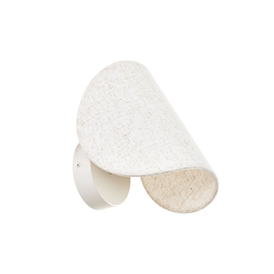 Applique murale LED Tamani en verre, beige et blanc, hauteur 27 cm