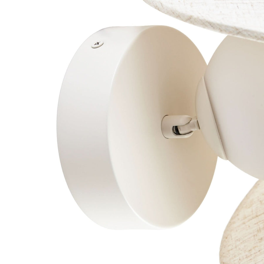 Applique murale LED Tamani en verre, beige et blanc, hauteur 27 cm