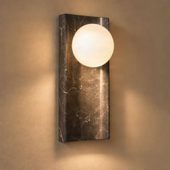 Applique murale Sonto en verre, gris et blanc, hauteur 30 cm