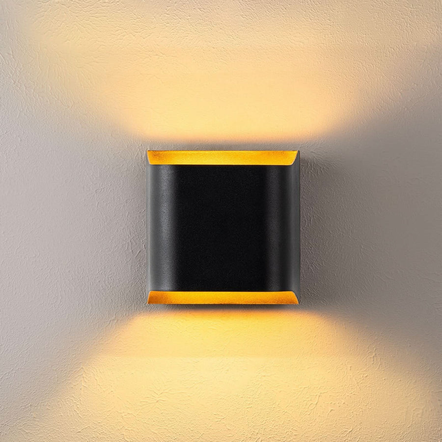 Applique murale Bera en métal, noir, hauteur 15 cm