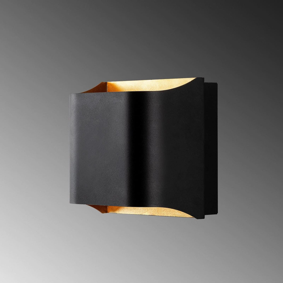 Applique murale Bera en métal, noir, hauteur 15 cm