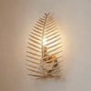 Applique murale Leaf en métal, doré, hauteur 30 cm