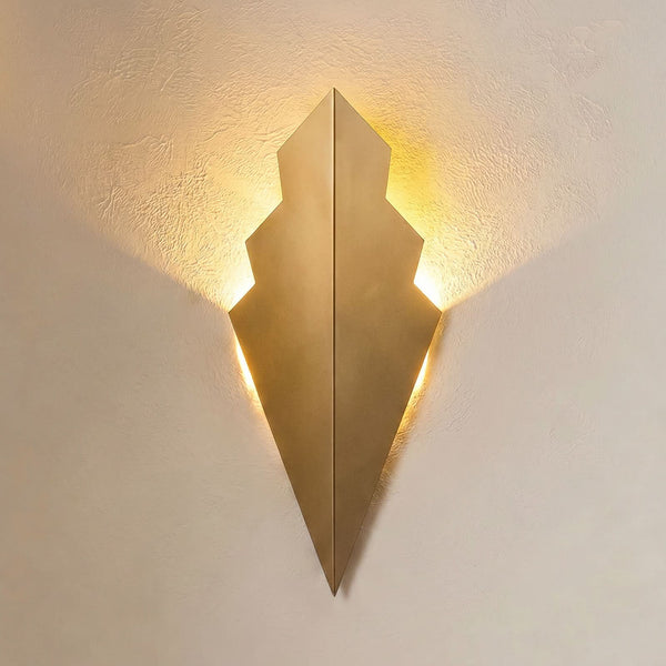Applique murale Arrow en métal, doré, hauteur 40 cm