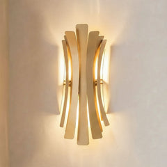 Applique murale Lınea en métal, doré, 2 lumières, hauteur 48 cm