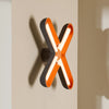 Applique murale LED Fuzz en aluminium, orange et noir, hauteur 50,1 cm