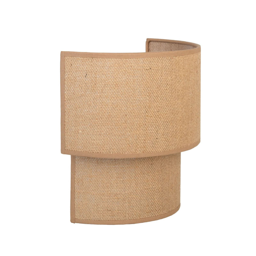Applique murale Boho en tissu, marron, hauteur 21,5 cm