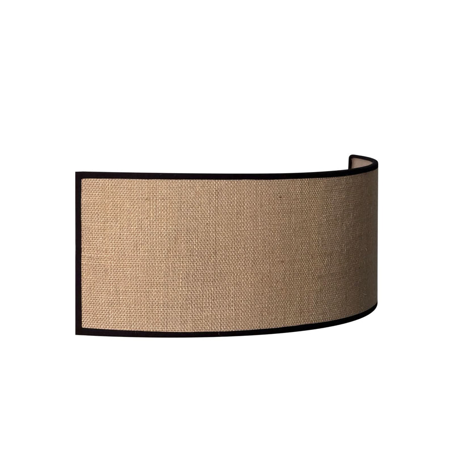Applique murale Nature en tissu, marron et noir, 2 lumières, hauteur 16 cm