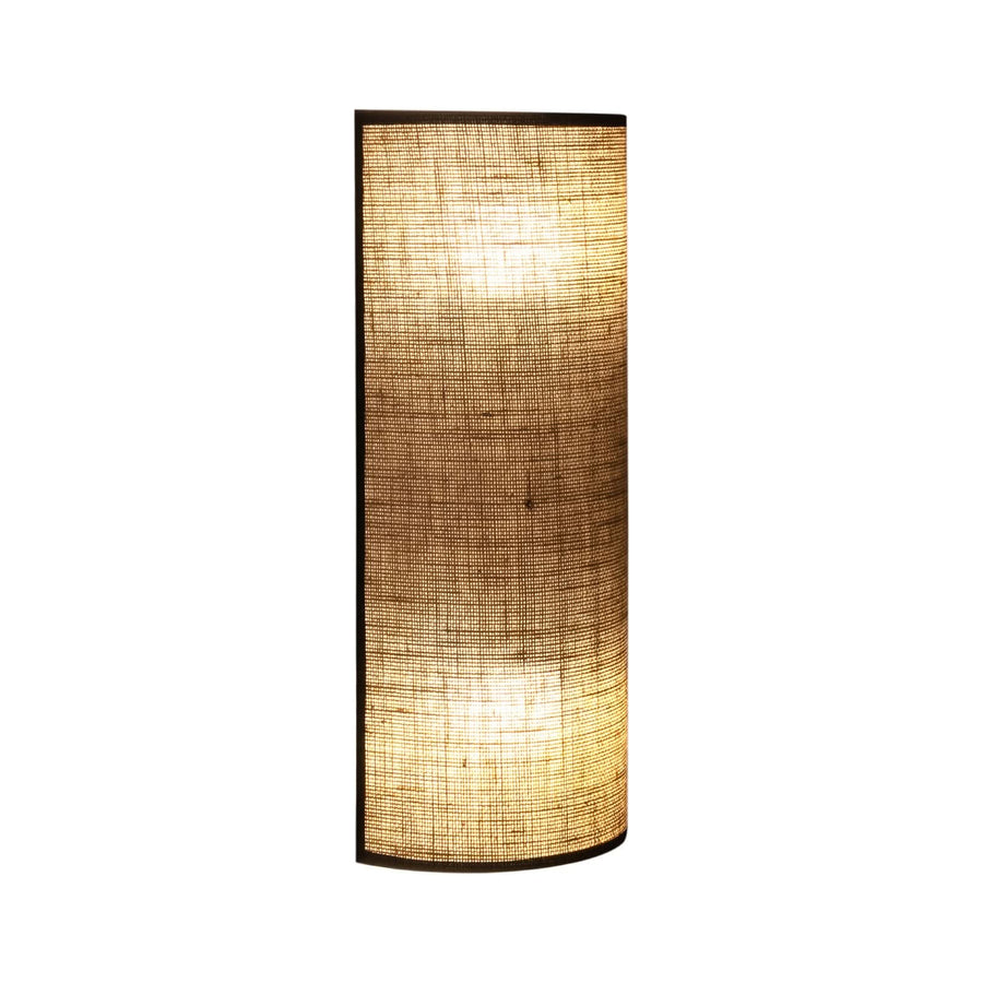 Applique murale Nature en tissu, marron et noir, 2 lumières, hauteur 40 cm