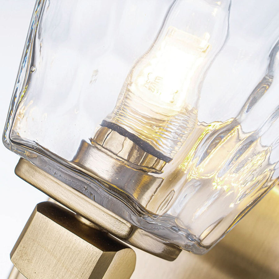 Applique murale Marant en verre, bronze et transparent, Ø 12,7 cm, IP44