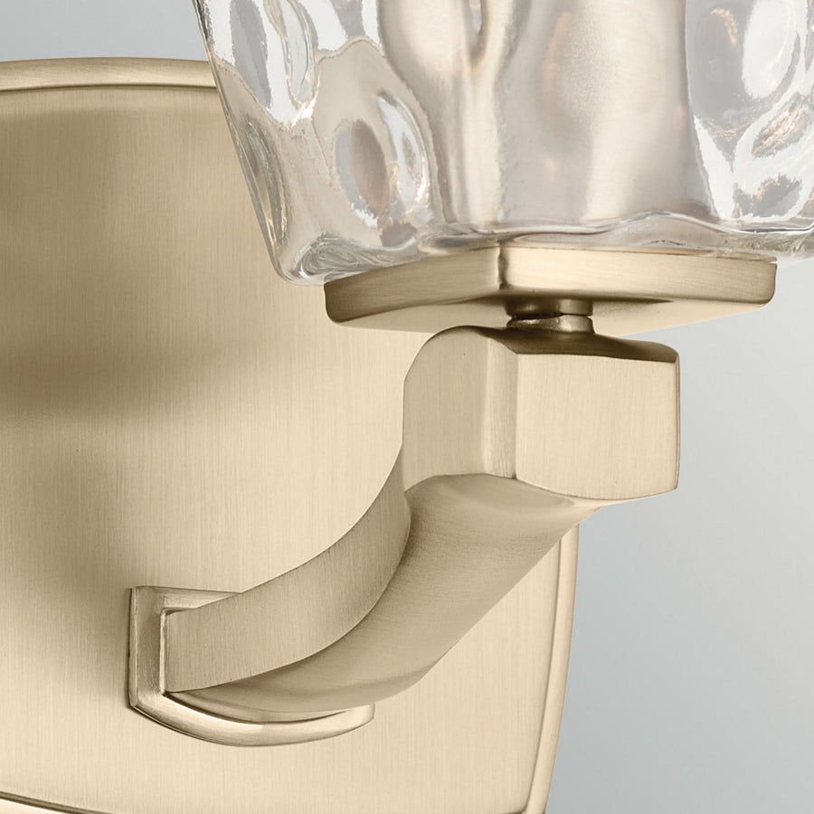 Applique murale Marant en verre, bronze et transparent, Ø 12,7 cm, IP44