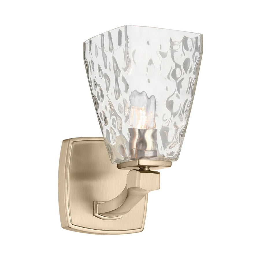 Applique murale Marant en verre, bronze et transparent, Ø 12,7 cm, IP44