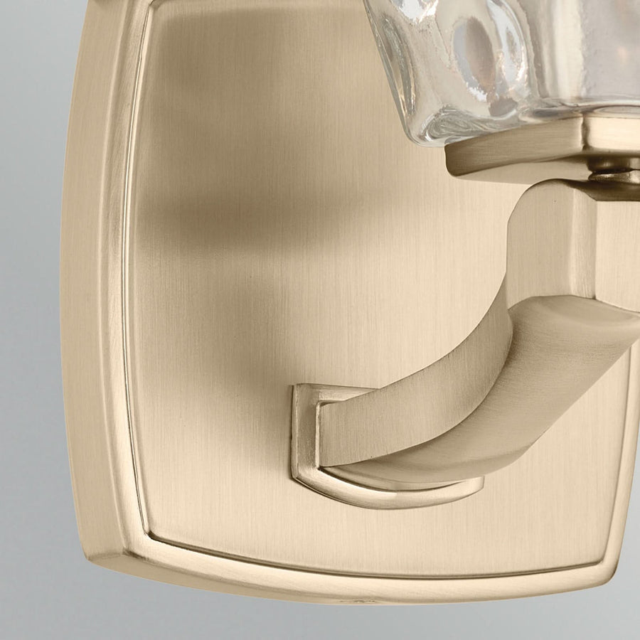 Applique murale Marant en verre, bronze et transparent, Ø 12,7 cm, IP44
