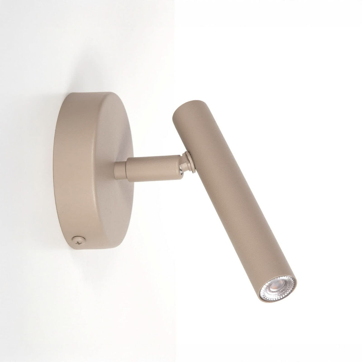 Applique murale Sopel en acier, beige, hauteur 15 cm