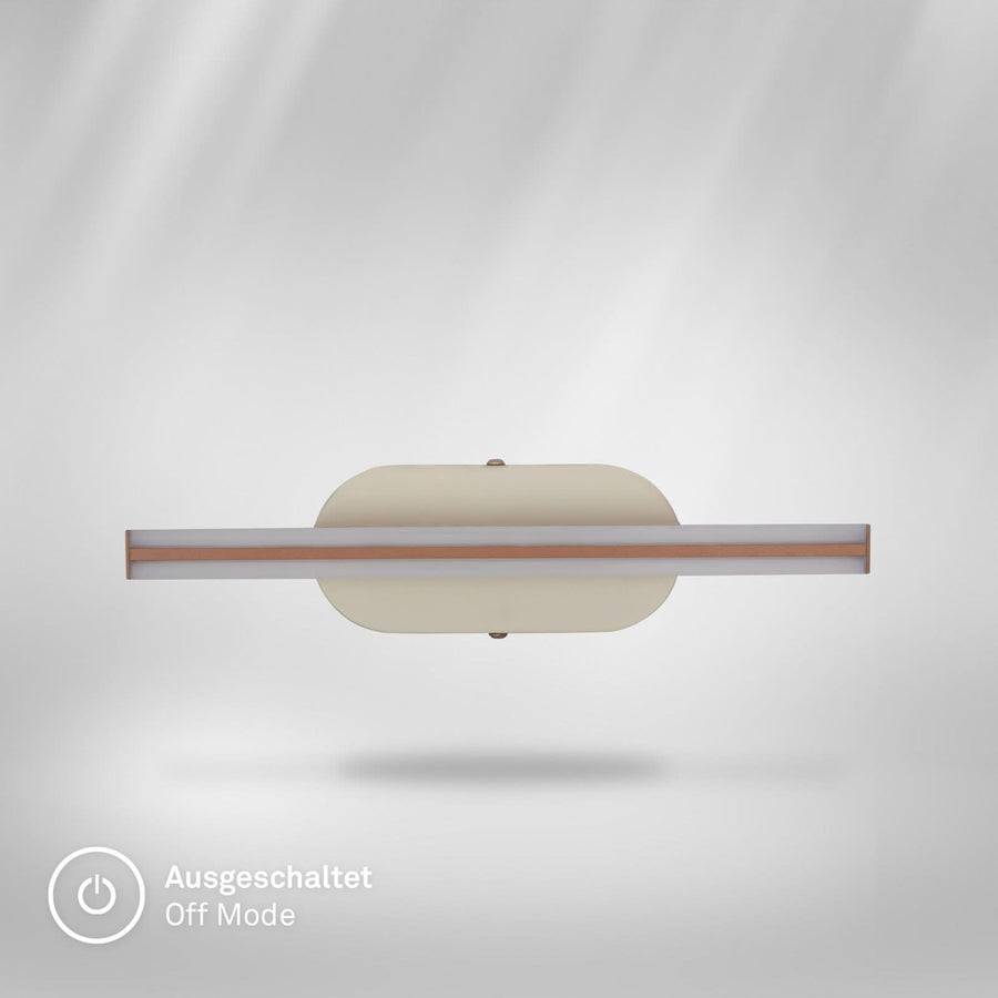 Applique murale LED Ruth en métal, gris clair et blanc, hauteur 30 cm