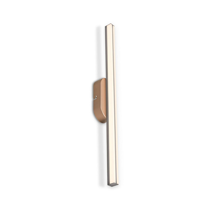 Applique murale LED Ruth en métal, bronze et blanc, hauteur 60 cm