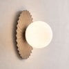 Applique murale Fiore en verre, beige, Ø 30 cm
