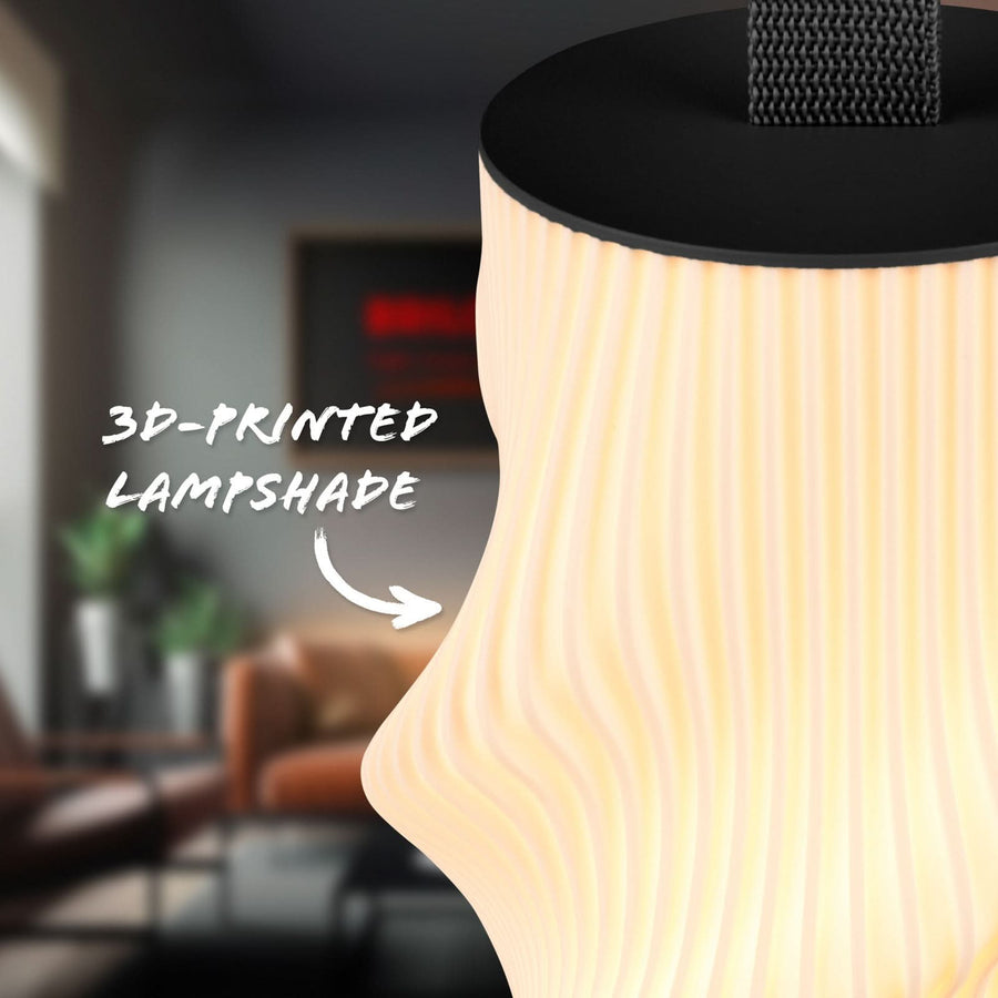 Lampe à poser d'extérieur LED rechargeable Brilo, noir mat et blanc, Ø 14 cm, IP44