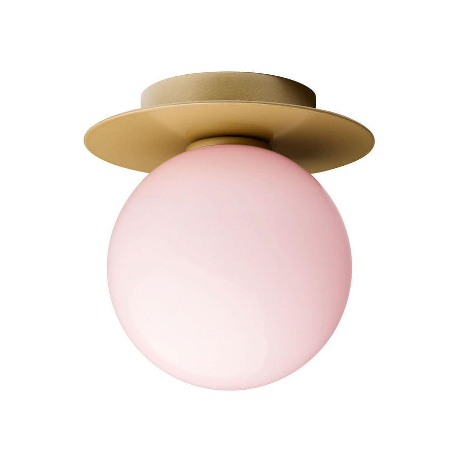Applique murale Liila 1 Medium en verre, rosé et doré, Ø 16,5 cm, IP44