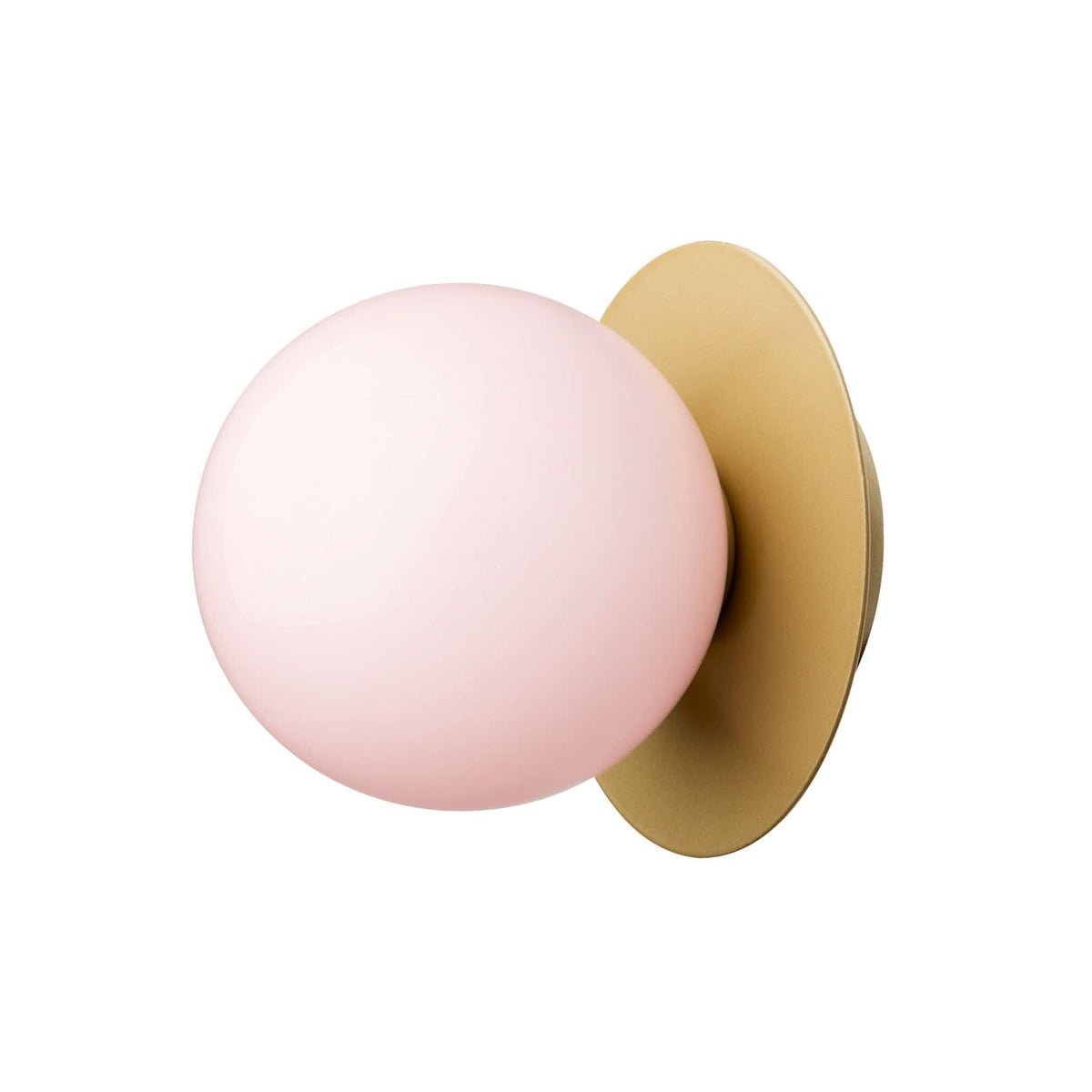 Applique murale Liila 1 Medium en verre, rosé et doré, Ø 16,5 cm, IP44