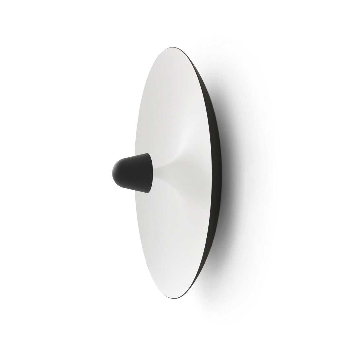 Applique murale LED Kantarell en aluminium, blanc et noir, Ø 55 cm