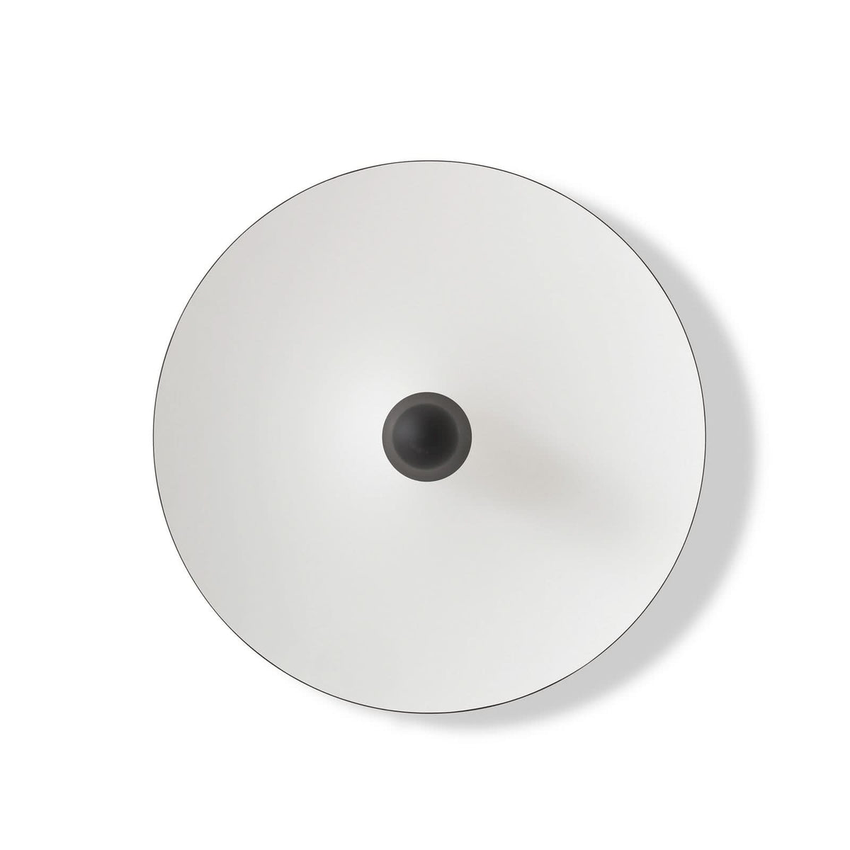 Applique murale LED Kantarell en aluminium, blanc et noir, Ø 55 cm