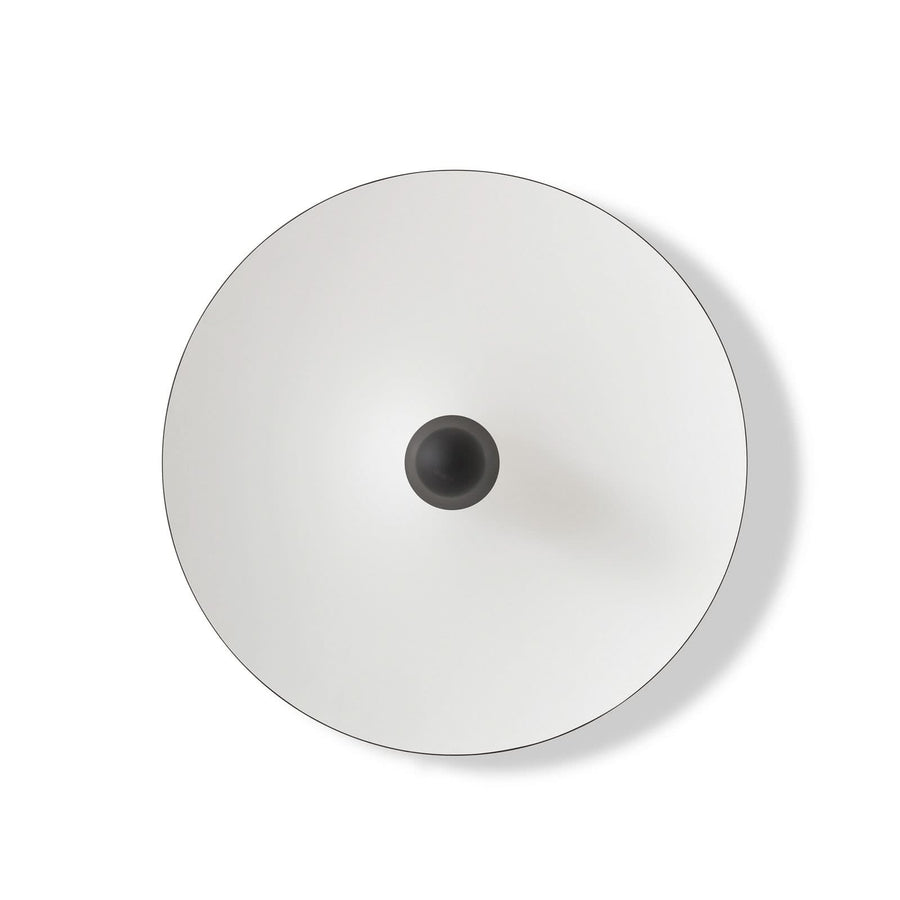 Applique murale LED Kantarell en aluminium, blanc et noir, Ø 55 cm