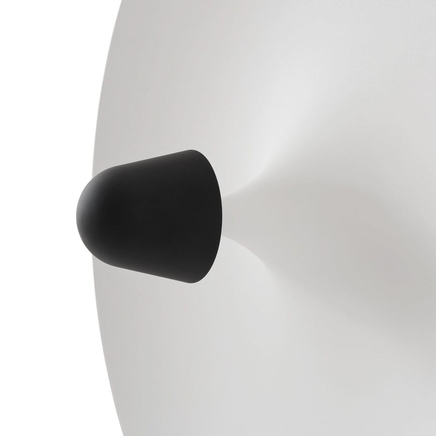 Applique murale LED Kantarell en aluminium, blanc et noir, Ø 55 cm