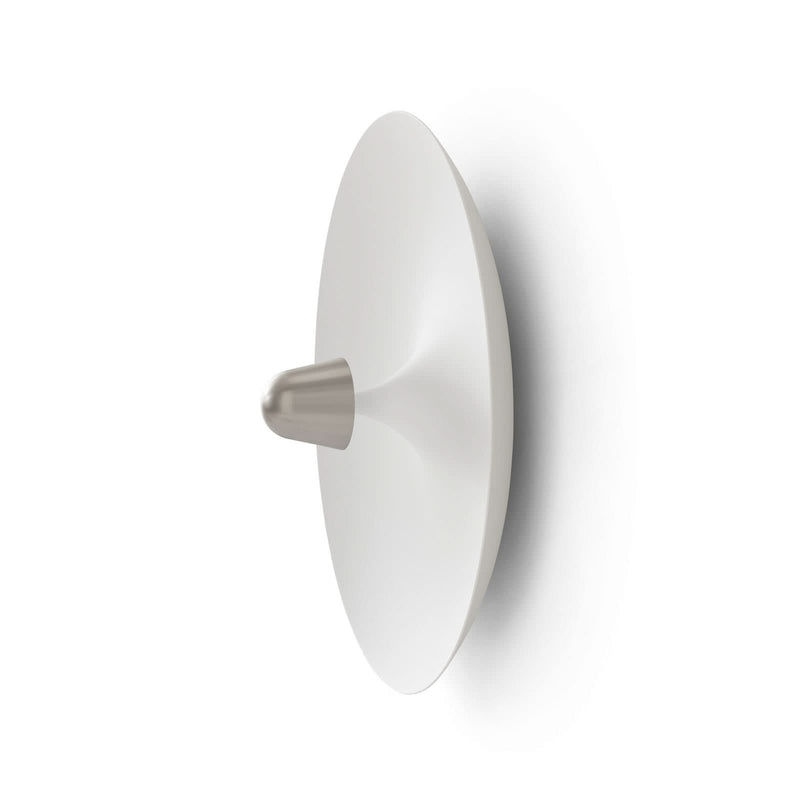 Applique murale LED Kantarell en aluminium, blanc et nickel, Ø 55 cm