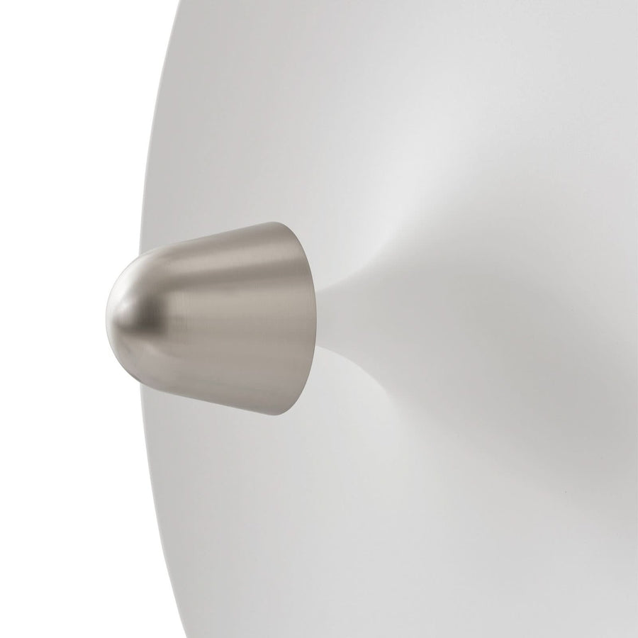 Applique murale LED Kantarell en aluminium, blanc et nickel, Ø 55 cm